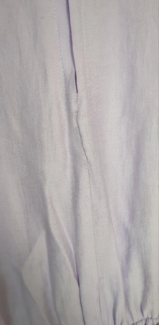 ZARA Girls Lilac Puff-Sleeve Tiered Dress